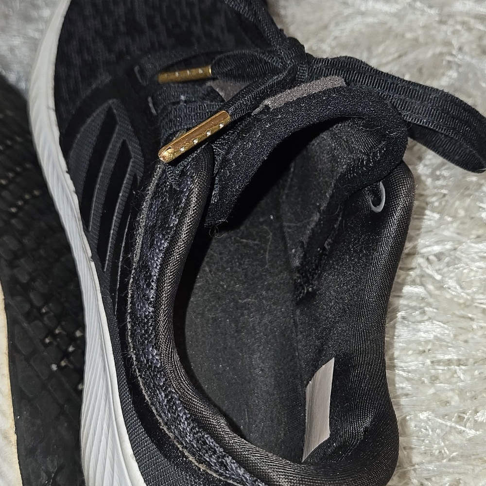 Adidas Womens Black Knit Running Sneakers Lux Edge 6.5 Womens - Picture 12 of 16